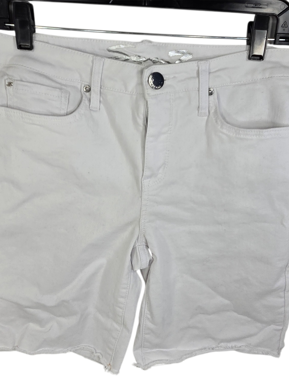 Seven7 White Denim Cutoff Shorts - Casual Summer Capris